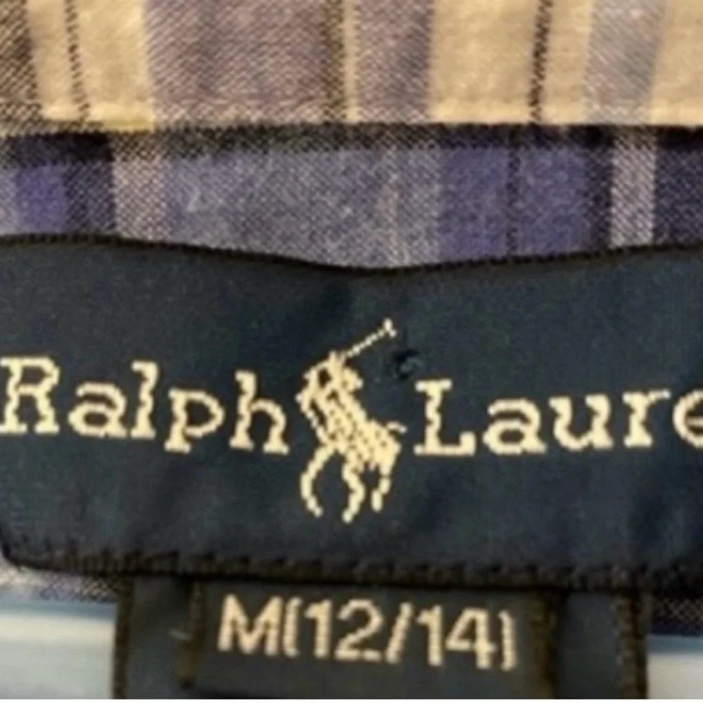 Ralph Lauren Blue Casual Button Down Shirt boys medium